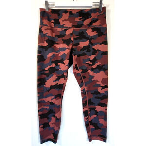 Lululemon Wunder Train High Rise Tight Legging 25" Camo Smoky Red Night Size 14